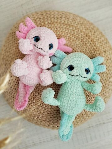 Мастер-класс "Аксолотль" вязание крючком автор Chirka_toys