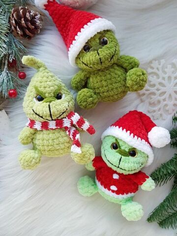 Мастер-класс «Мини Гринч» из серии МК Крошки-Горошки, вязание крючком автор Chirka_toys, изображение 4