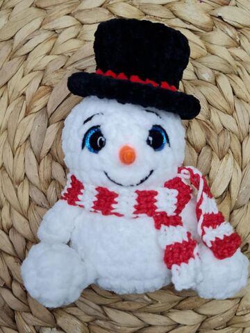 Мастер-класс «Снеговичок» из серии МК Крошки-Горошки, вязание крючком автор Chirka_toys, изображение 3