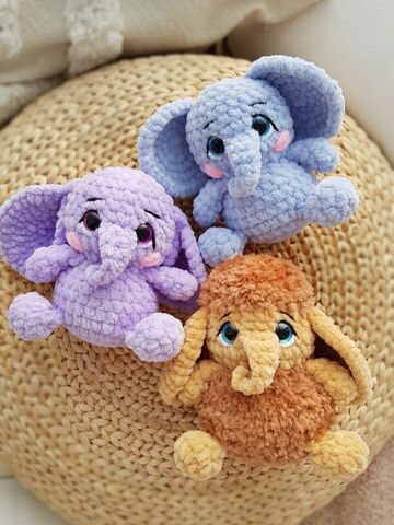 Мастер-класс «Слонёнок Мамонтёнок» из серии МК Крошки-Горошки, вязание крючком автор Chirka_toys