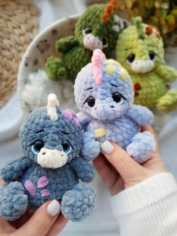 Мастер-класс «Мини Дино» из серии МК Крошки-Горошки, вязание крючком автор Chirka_toys, изображение 4