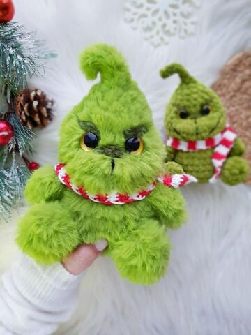 Мастер-класс «Мини Гринч» из серии МК Крошки-Горошки, вязание крючком автор Chirka_toys