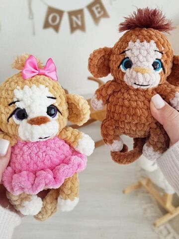 Мастер-класс «Мини Обезьянка» из серии МК Крошки-Горошки, вязание крючком автор Chirka_toys, изображение 5