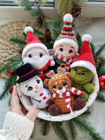 Набор из 4 МК "Новогодний-1" серия Крошки-Горошки, вязание крючком автор Chirka_toys, изображение 2