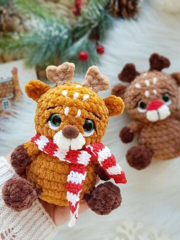 Набор из 4 МК "Новогодний-1" серия Крошки-Горошки, вязание крючком автор Chirka_toys, изображение 6