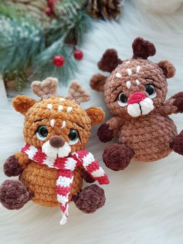 Мастер-класс «Оленёнок» из серии МК Крошки-Горошки, вязание крючком автор Chirka_toys