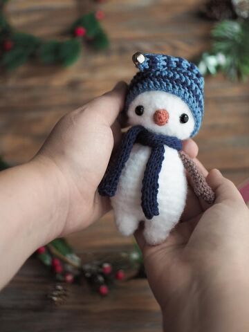 Мастер-класс снеговик Фрости амигуруми схема вязания, изображение 8