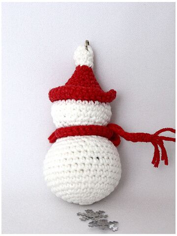 Мастер-класс Снеговик крючком, изображение 3