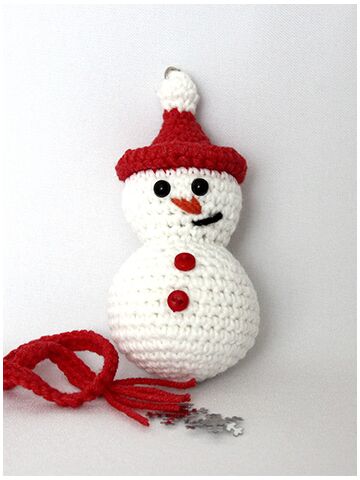 Мастер-класс Снеговик крючком, изображение 4