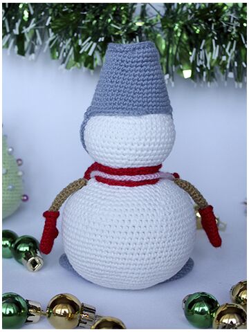 Мастер-класс Снеговик крючком, изображение 5