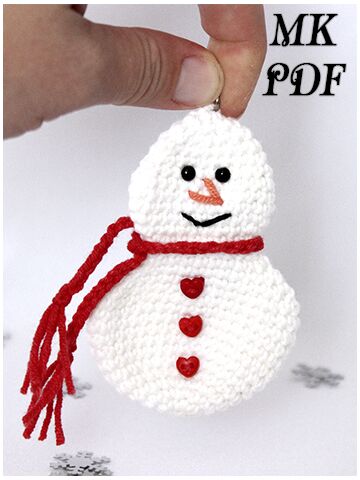 Мастер-класс Снеговик крючком