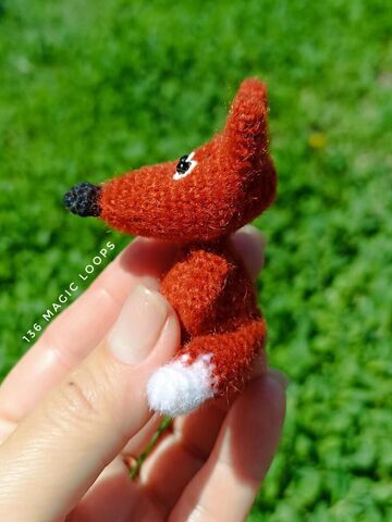 Лисёнок брелок, Схема вязания, МК крючок, изображение 3