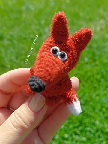 Лисёнок брелок, Схема вязания, МК крючок, изображение 6