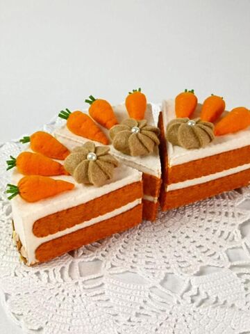 Игрушечная еда Морковный торт из фетра, изображение 4