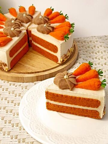 Игрушечная еда Морковный торт из фетра, изображение 8