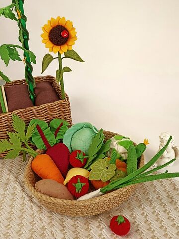 Игра Огрод: овощи на грядках в корзине, изображение 2