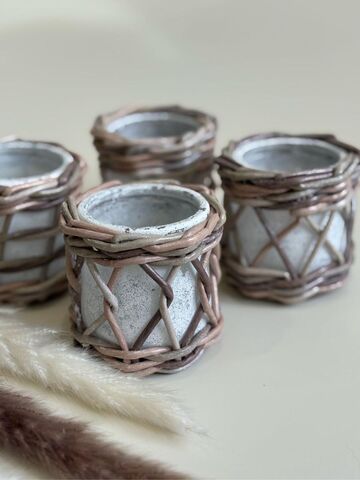 Подсвечник плетеный