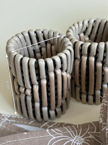 Кольцо сервировочное для салфеток плетеное из бумажной лозы, изображение 2