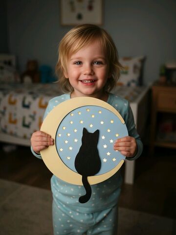 Ночник Лунный Кот ЛЭД, изображение 3