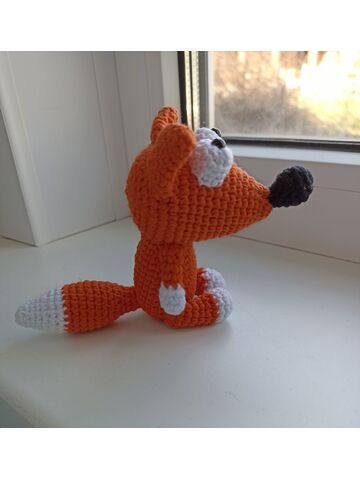 МК лисичка, брелок крючком, схема вязания, лисичка, изображение 2