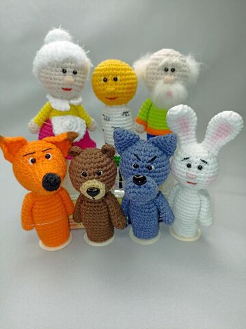 Схема вязания Пальчиковый театр Колобок, Мастер-класс, изображение 2