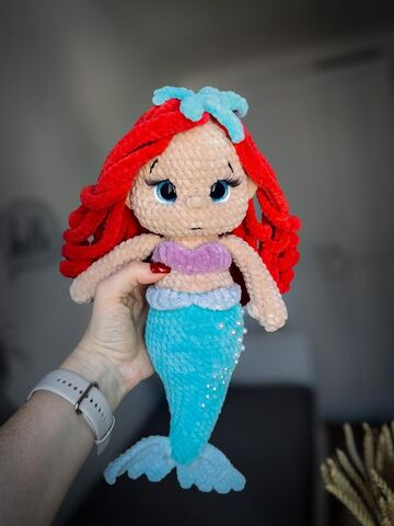 Вязаная игрушка русалочка, изображение 3