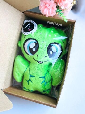 Мягкая игрушка плюшевый Дракон "Сувенир Дракоша FomiToys 16 см". Подарок на день рождения/на новый год, Основной цвет: Зеленый, изображение 7