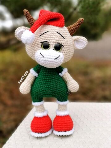 Описание вязания Бычок Борька 25 см, PDF мастер-класс крючком, каркасная игрушка амигуруми, Вариации товаров: 1, изображение 3