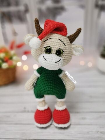 Описание вязания Бычок Борька 25 см, PDF мастер-класс крючком, каркасная игрушка амигуруми, Вариации товаров: 1, изображение 4