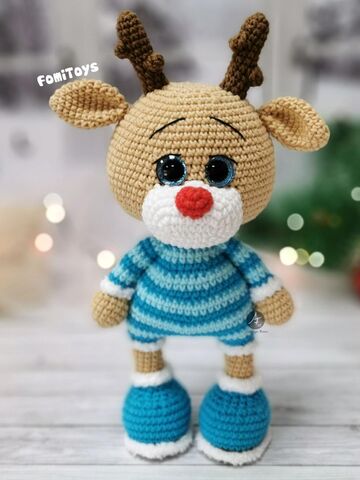 Описание вязания Олень Яша 25 см, PDF мастер-класс крючком, каркасная игрушка амигуруми, Вариации товаров: 2, изображение 2