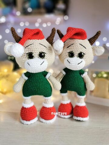 Описание вязания Бычок Борька 25 см, PDF мастер-класс крючком, каркасная игрушка амигуруми, Вариации товаров: 1, изображение 5