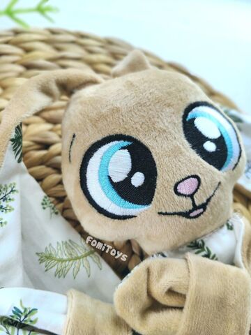 Игрушка для сна зайка для новорожденных 36 см, гипоаллергенная, подарок, Вариации товаров: 1, изображение 9