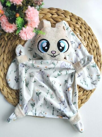 Игрушка для сна зайка для новорожденных 36 см, гипоаллергенная бежевая, подарок, Вариации товаров: 3, изображение 10