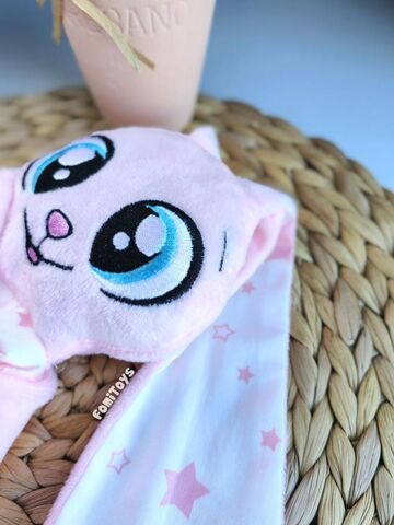 Игрушка для сна зайка для новорожденных 36 см, гипоаллергенная розовая, подарок, Вариации товаров: 2, изображение 9