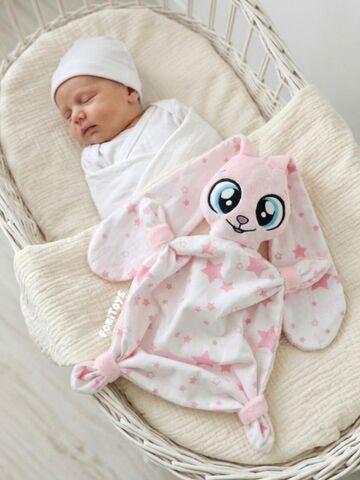 Игрушка для сна зайка для новорожденных 36 см, гипоаллергенная розовая, подарок, Вариации товаров: 2