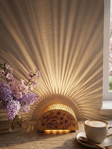 Ночник с лучиками тенями , настольный, изображение 3