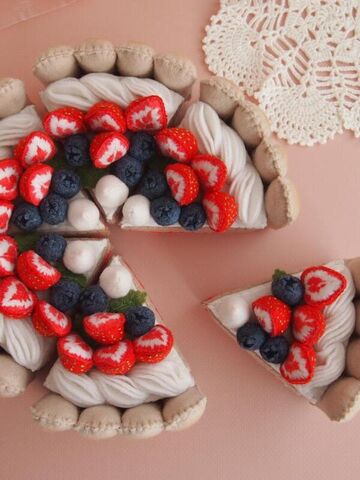 Игрушечный торт с клубникой "Шарлотта", изображение 7