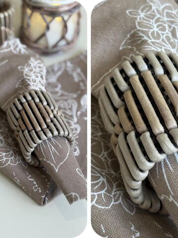 Кольцо сервировочное для салфеток плетеное из бумажной лозы, изображение 5