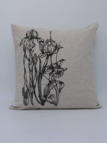 Наволочка декоративная с вышивкой Ирисы, изображение 4