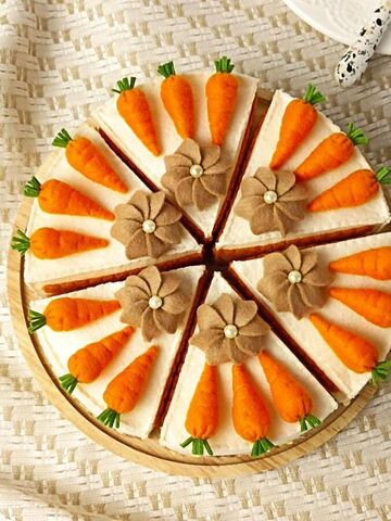 Морковный торт из фетра, 6 кусочков, Вариации товаров: 6, Основной цвет: Оранжевый, изображение 6