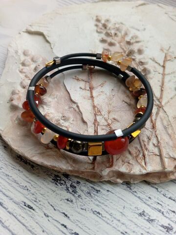 Браслет "Сердоликовый микс"