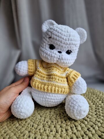 Мягкая игрушка мишка вязаный / игрушка ручной работы, изображение 8