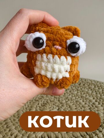 мягкая игрушка котенок ручной работы / брелок котенок, Вариации товаров: 3, Основной цвет: Горчичный