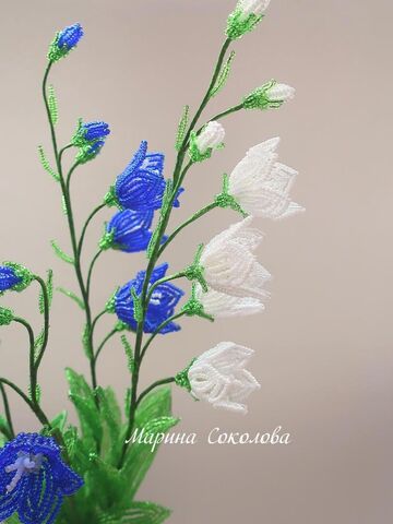 Садовые колокольчики из бисера, изображение 7