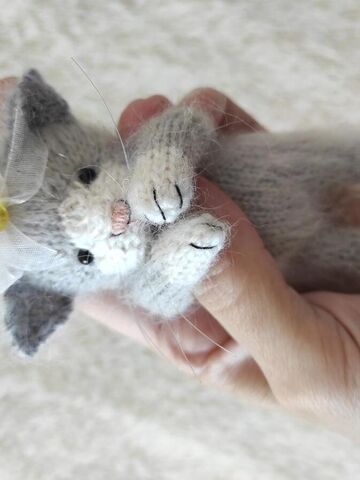 МК спицами Котеечка ТОМИК Автор Ирина Кочетова, изображение 4