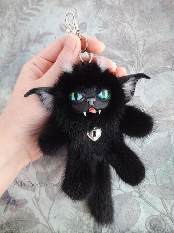 Интерьерная игрушка "Чёрный кот Злючка", изображение 3