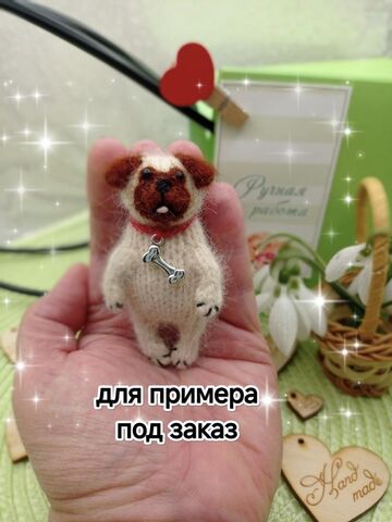 Такса Собака Корги Мопс Игрушка вязаная Брелок Сувенир, изображение 11