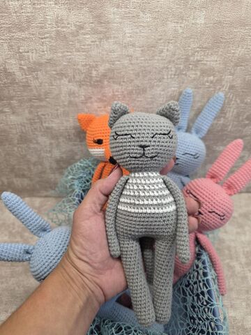 Зайка игрушка из хлопка для малышей, изображение 2
