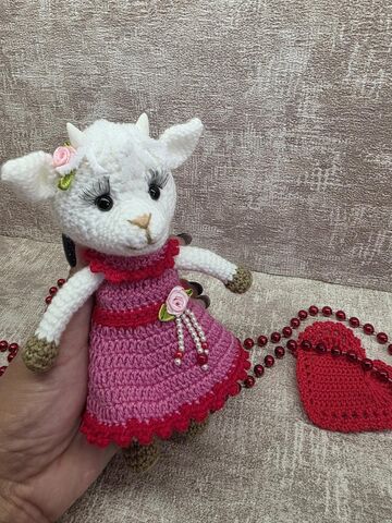 Коза, вязаная игрушка, изображение 2