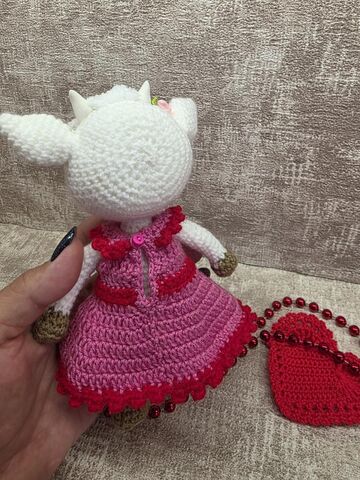 Коза, вязаная игрушка, изображение 3